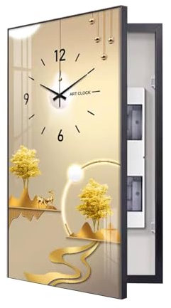 Couvercle De La Boîte De Disjoncteur Peinture Décorative Du Compteur électrique Avec Horloge Couvercle Du Panneau électrique Caché Décoration Salon De Bricolage Peinture Décorat(Size:60x120cm,Color:E)