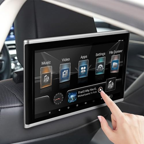 10.1In Portable Car Tv Headrest Monitor, 4K Car Video Player for Car Backseat, 2+32G Rear Seat Entertainment System, Support Multiple Languages