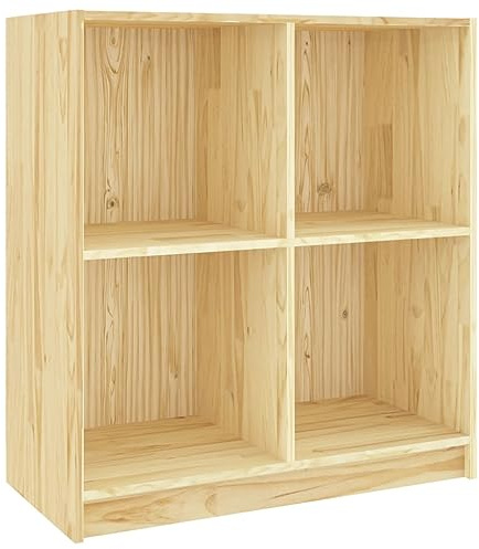 Makastle Modernes Beistellschrank Sideboard mit 4 offenen Fächern, Schmaler Schrank Anrichte Standschrank Flurschrank für Küche Wohnzimmer Flur, 70x33x76 cm Massivholz Kiefer