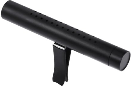 CHICAMPERA Auto Aromatherapie Diffuser aus Aluminium mit Ersatzstick Schwarzer Vent Clip für Ätherische Öle Luftbefeuchter und Duftspender für Ihr Fahrzeug