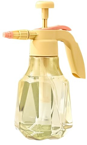 Generisch Drucksprüher 2L Handheld mit Einstellbarer Düse, Manueller Pumpsprüher für Garten, Pflanzenbewässerung, Auto Waschen & Haushaltsreinigung, Leicht & Ergonomisch (Gelb)