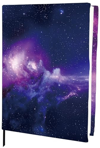 craspire Housse de Protection Extensible pour Livre Motif Galaxies Étoiles Nuages Lavable et Réutilisable en Tissu Jusqu'À 9x11 Pouces Élastique pour Livres à Couverture Rigide Livres de Poche Cadeau