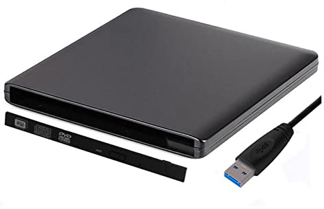 BGAZA Plastique Dur Mince USB 3.0 SATA 9.0/9. 5mm Externe DVD Enceinte CD ROM Cas for Ordinateur Portable CD/DVD Lecteur Optique Blu-Ray(9.5 DVD RW)