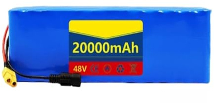 48V Ebike Batería 20AH 13S3P Batería De Iones De Litio Impermeable para Bicicleta Eléctrica Batería De Repuesto para Patinete Plegable con 54.6V 2A Cargador XT90