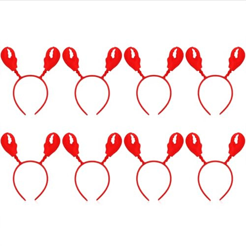 Lezevn 8 Pieces Crab Claws Headwear Cute Fun Headbands Lobster & Crayfish Claws Costume Accessories for Party Decoration Costume Animal Headband