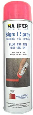 TRACCIATORE SPRAY FLUORESCENTE ml.500 - ROSSO