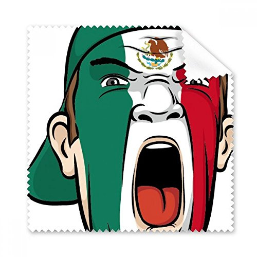 Mexiko National Flagge Gesicht Malen Make-up Maske Screaming Mütze Brille Reinigungstuch Geschenk Handy-Display von 5 x