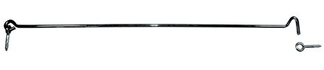 SN-TEC Sturmhaken/Lukenhaken/Überwurf verzinkt mit Öse Länge von 30 bis 500mm zur Auswahl (Mengen- und Längenauswahl möglich) (5, Länge: 500mm)