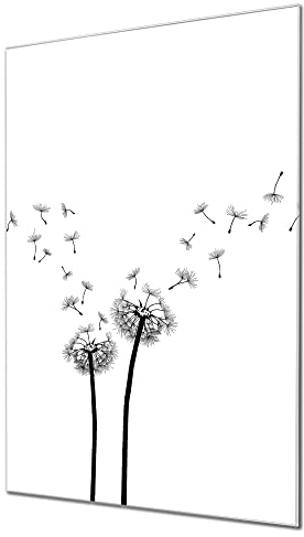 banjado Glas Magnettafel (40 x 60cm) - Magnetwand Glas - Magnetpinnwand als Memoboard - Pinnwand Magnettafel Küche, Büro, Kinderzimmer - Pusteblume 2