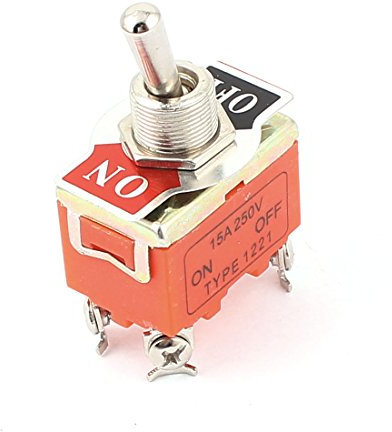Aexit Interrupteur à bascule miniature DPST ON/OFF 4 bornes 250V 15A UF653825D326635B