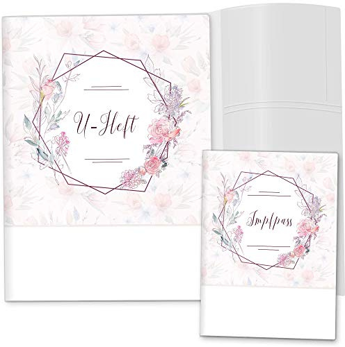 OLGS U-Heft-Hülle inkl. Impfpass Hülle 3-teiliges Set Cute Bunny Hase | Untersuchungsheft- & Impfpasshülle schöne Geschenkidee (U-Heft Set 3-teilig ohne Personalisierung, ohne Motiv)