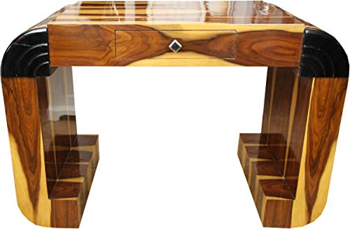 Casa Padrino Art Deco Sekretär Hellbraun/Braun 120 x 61 x H82.5 cm mit Schublade - Designer Schreibtisch