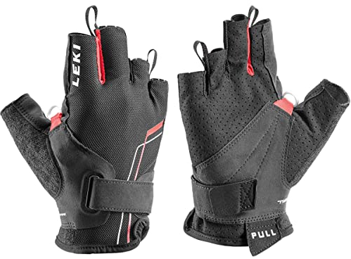 LEKI Nordic Breeze Shark Short Handschuhe, schwarz-rot-Weiss, EU 11