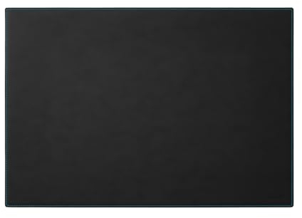 Eglooh - Mercurio Deluxe - Schreibtischunterlage aus Leder Schwarz cm 65x45 - Elegante Nähte, blau in Kontrast und rutschfester Boden - Made in Italy