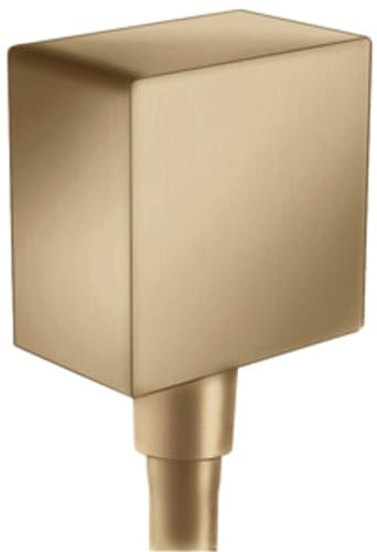 hansgrohe FixFit Uscita a muro Square con valvola antiriflusso, bronzo satinato, 26455140