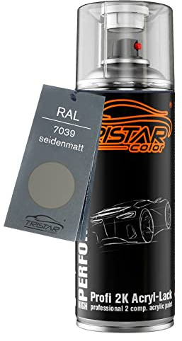 TRISTARcolor RAL 7039 Quartzgrau seidenmatt 2K-Acryl-Lack Spraydose | Sprühdose 400 ml, schnelltrocknend