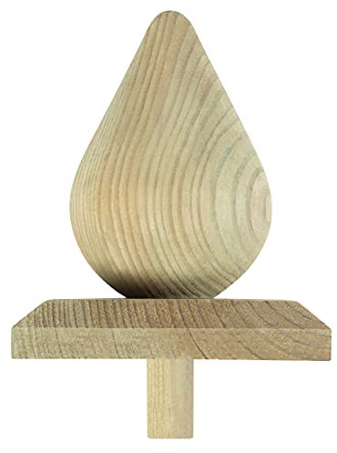 10 x PFOSTENKAPPE  BIRNE/EI  HOLZ IMPRÄGNIERT 100 x 100 MM
