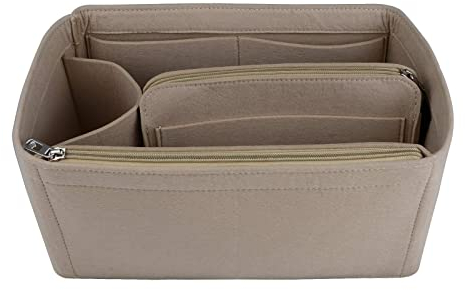 NOTAG Taschen-Organizer, Filztaschen-Organizer für Handtaschen, Multi-Taschen (Beige, L)