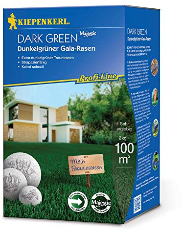 Kiepenkerl 664906 Profi-Line Dark Green Gala-Rasen 2 kg (Rasensamen)