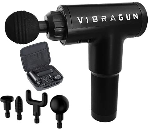 VIBRAGUN PRO Palmare Pistola Massaggio Portatile Dispositivo 4 Attacchi Testa Muscolo Recupero Pistola