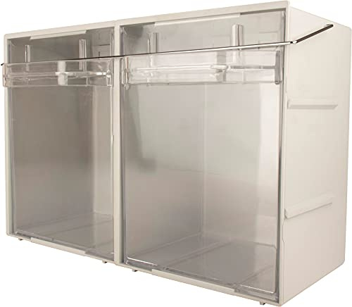 Rhino Tilt Bins RTB4BAR Van Storage with Retaining Locking Bar | Wall Mounted, Small Parts Components Boxes, Clear View Containers, Ideal for Screws Bolts Nails