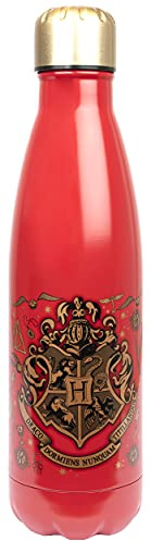 Harry Potter - Botella de agua de acero inoxidable, botella de agua sin BPA, regalo de Gryffindor, botella de agua, botella de agua de metal, 750 ml, color rojo