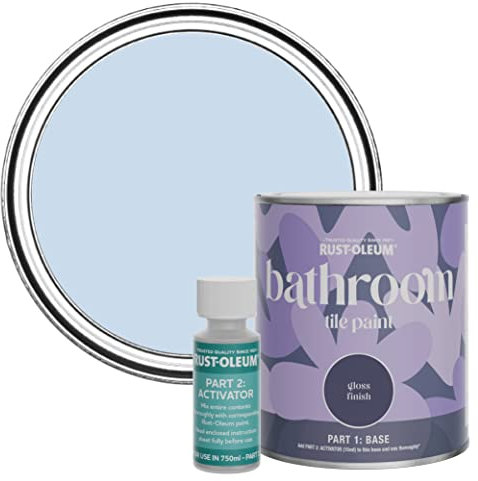 Rust-Oleum wasserfeste hellblau Fliesenfarbe für Badezimmer in Hochglanz Finish - Blauer Himmel 750ML