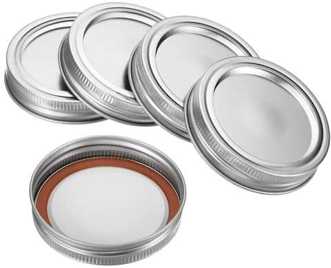 PATIKIL 70mm Regular Mouth Iron Mason Jar Lids, 1Set/6 Pack Split-Type Canning Jars Caps for Kitchen Storage