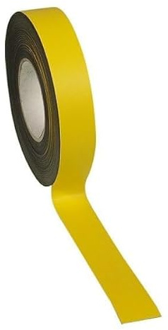 Inwell - Magnetband 40 mm in Farbe Gelb auf Rol - 5 meter | NICHT Selbstklebend, Stark magnetisch, Magnetstreifen