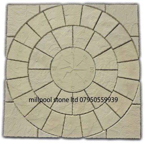 1.8 New Compass + Squared Off Paving Stone Kit Patio Concrete Garden Feature