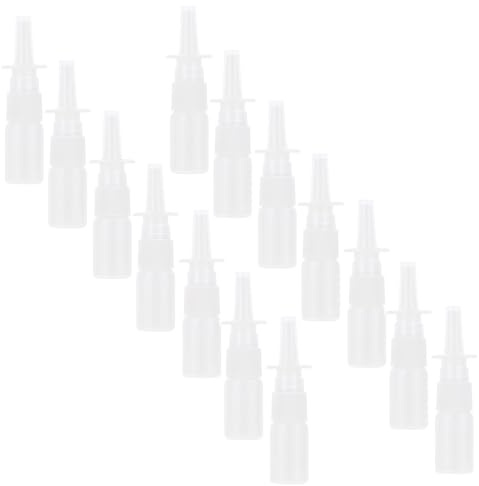 Beavorty 10Ml Nasal Spray Bottle Refillable Fine Mist Mister with Protective Cap Compact Portable Spray Bottle for Travel Outdoor and Home Use Set of 20
