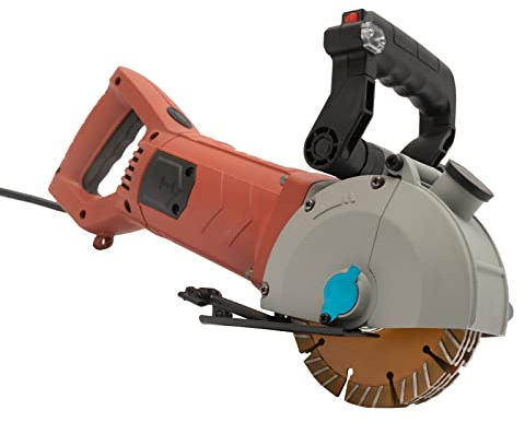 Fresa da parete per calcestruzzo, scanalatore 4800 W, 6200 rpm, sega per calcestruzzo con pompa dell'acqua, con 5 lame