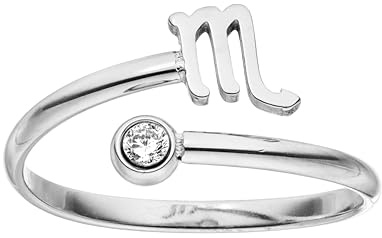 Purelei Sternzeichen Ring – Wasserfester Damenring aus langlebigem Edelstahl – Verstellbare Ringe von Größe 50 bis 66 – Modeschmuck für deinen individuellen Look