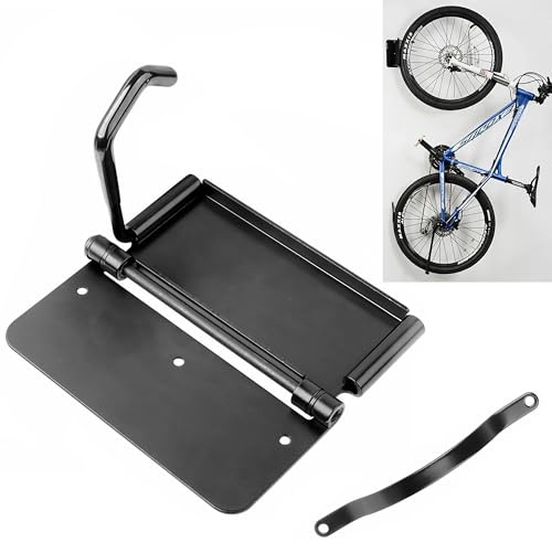 Syiyunran Fahrrad Wandhalterung Fahrradhalterung Wand Fahrradhalter - Bike,Rennrad,Mtb,Rennrad Kompatibel,Gummierter Haken Gegen Kratzer,Fahrrad Halterungen Wand Möglich Mit 20 Kg Tragkraft (Schwarz)