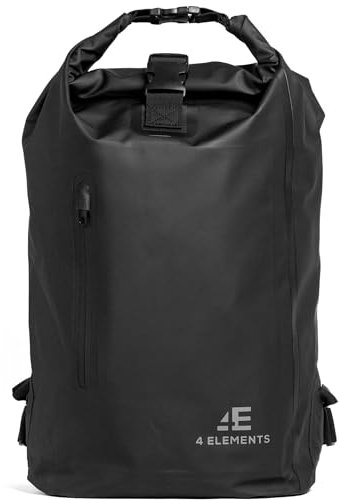 TELSA UK 4 Elements - Waterproof Bag and Dry Bag Roll Top Waterproof Rucksack, Wet Bag & Hiking, Waters Sports or Camping Bag, 30L drybag (Black)