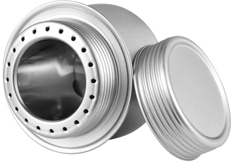 SOUUXIU Mini Estufa portátil de Alcohol de aleación de Aluminio con Tapa para Acampar al Aire Libre Senderismo mochilero Estufa de Cocina