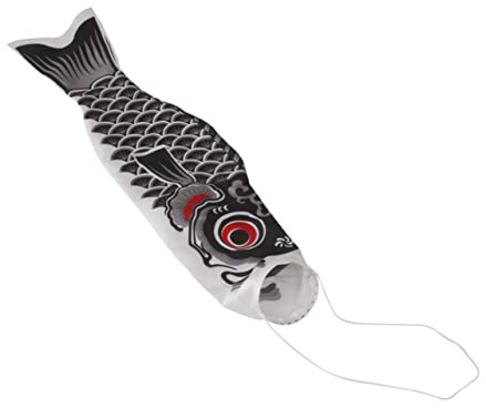 KONTONTY Japanische Karpfenflagge Koinobori Windsack 55cm aus Polyester mit Drahtmund für Außen Dekoration und Maritimen Gebrauch Bereit zum Aufhängen