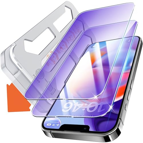 Tentoki 2 Stück für iPhone 17e/16e/13/13 Pro/14 Panzerglas Anti-Blaulicht | Schutzfolie 2.5D Vollständige Abdeckung 9H+ Displayschutz, Reduzieren Sie die Ermüdung der Augen, Augen Schützen, 6,1 Zoll