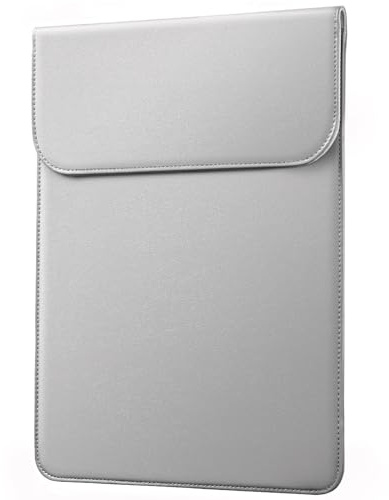 JETech Dünn Laptoptasche für 13 Zoll Geräte, Grau | Für MacBook Neo A18 Pro, MacBook Air 13 (M5-M2) 2026-2022, MacBook Pro 13 (M1/M2) 2022-2016, Slim Design, PU-Leder