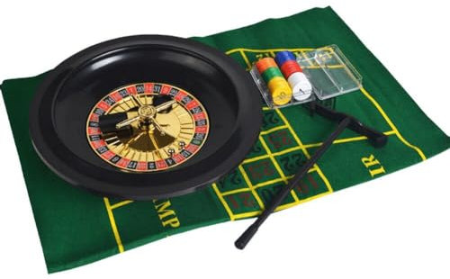 Lipfer Roulette Casinò Set Gioco Roulette 10 Pollici con Fiches per Tovaglie per Giochi Tavolo Divertenti per Feste Bar