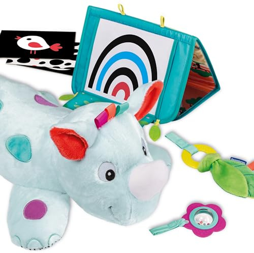 Ravensburger Play+ 3 in 1 Rhino Tummy Time Activity Station - Baby Toys 0-6 Months - Baby Play Mat