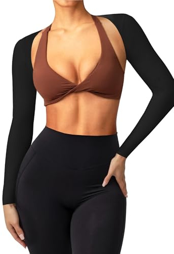 Navneet Women Shrugs Long Sleeve Bolero Shrug Cropped Cardigans Workout Arm Sleeves Shawl Going Out Tops Basic Black M
