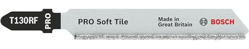 Bosch 2x Lame de scie sauteuse PRO Soft Tile T130RF (pour Carrelage, Carrelage, Longueur 83 mm, Professional Accessoire Scie sauteuse)