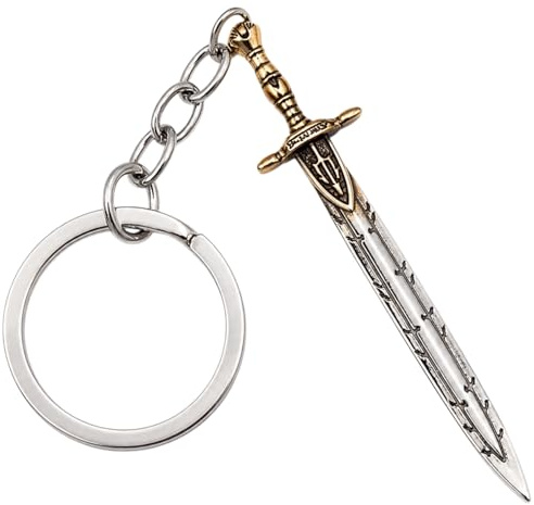 PRINCESS CUTENESS STORE Percy Jackson Riptide Sword Portachiavi Camp Half Blood Annabeth Clip Charm, Argento, S