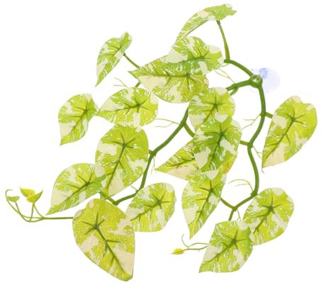 BESPORTBLE Plantes Artificielles pour Terrarium avec Ventouse Décoration pour Aquarium De Tortues Plantes Grimpantes pour Reptiles