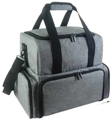 TXLEAPEY Sac de Rangement de Vernis à Ongles, 70 Bouteilles, Sac à Main cosmétique, Mallette de Rangement, Transport de Voyage for Accessoires de Nail Art, Sacs de Maintien(Gray)