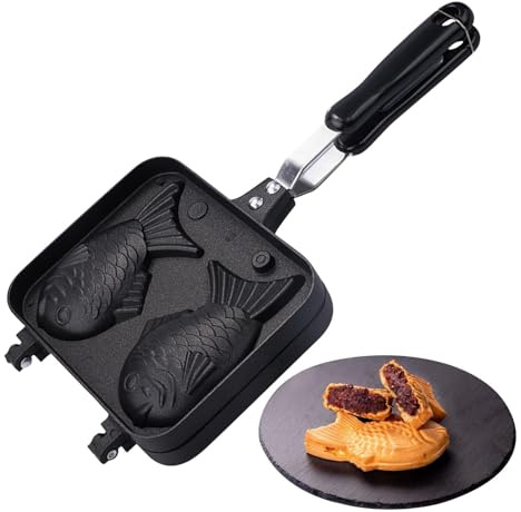 Taiyaki-Spartito Da Cucina Antiaderente Per Creare Torte Ripiene In Stile Giapponese A Casa | Crema pasticcera Creativa Per Dessert A Forma Di Pesce, Fagiolo