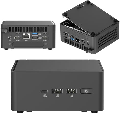 Cutesliving NUC 15 Pro Ultra 7 255H Mini PC, 16 cœurs, max 5,1 GHz, DDR5 6400, WiFi 7 et Thunderbolt 4, PCIe 4.0 × 4, ordinateur de bureau compact industriel