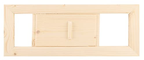 Rejilla Sauna Ventilación de Madera, Ajustable Sala de Vapor Aire Salida Rejilla, Rectangular Panel de ventilación para Interior Baño