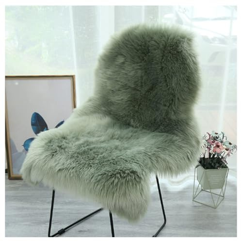 SMTCM Teppich 60 * 100cm Fellteppich Wollteppich Sofa Matte Fell Sitzkissen Stuhlkissen Kunstfell Stuhlauflage für Stühle Schlafzimmer Kinderzimmer Wohnzimmer Studie Balkon Stuhl Badezimmer